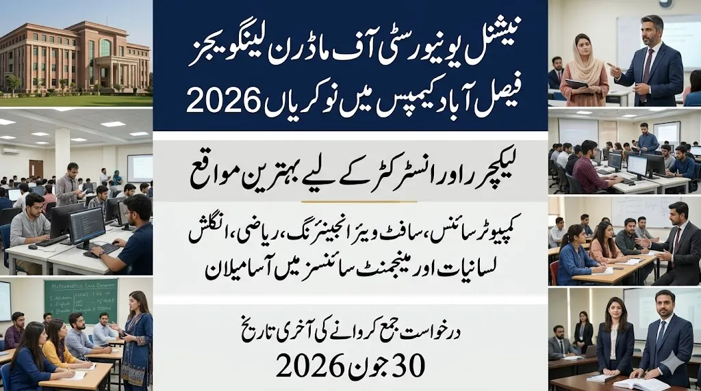 NUML Faisalabad Jobs 2026