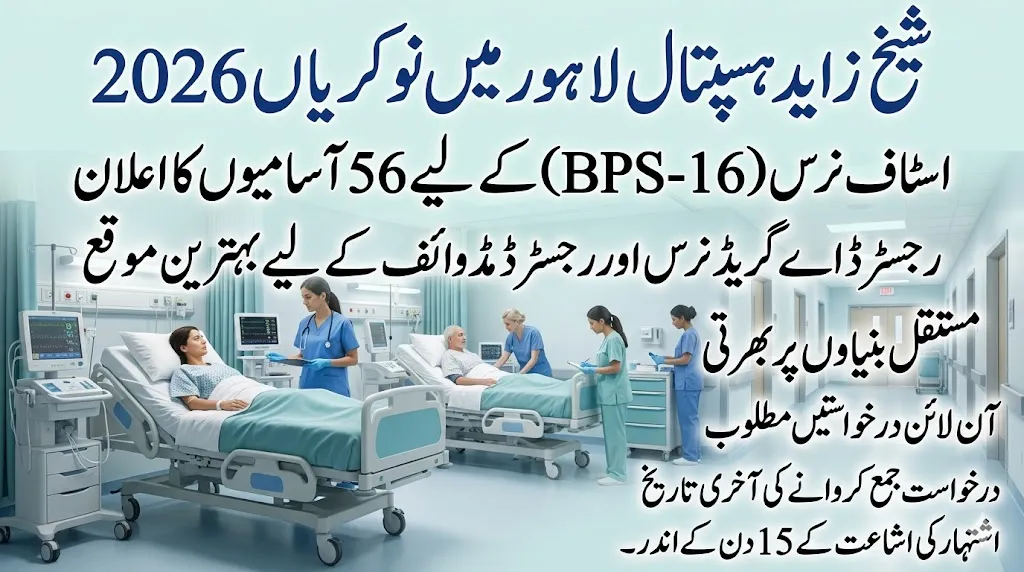 Sheikh Zayed Hospital Lahore Jobs 2026
